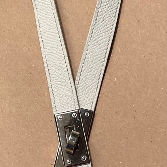 Hermès white Kelly leather choker - Picture 12 of 16